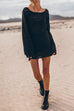Rebadress Backless Hollow Out Knitting Cover Up Dress