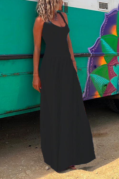 Rebadress Solid Criss Cross Backless Maxi Cami Dress(4 Solid Colors Available)