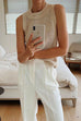 Rebadress Crewneck Hollow Out Sleeveless Top