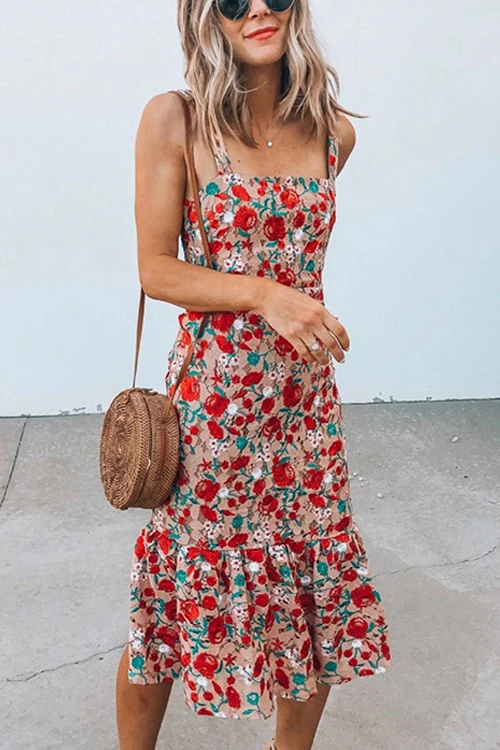 Rebadress Miss Floral Midi Dress