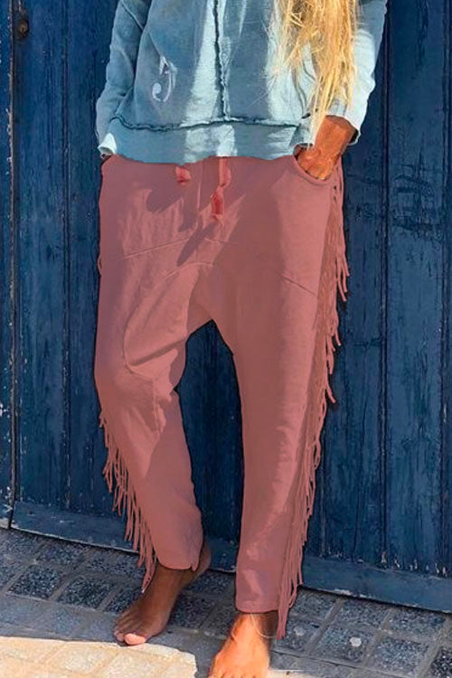 Rebadress Tassel Fringes Harem Pants
