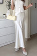 Rebadress Elegant High Rise Satin Midi Skirt