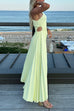 Rebadress One Shoulder Cut Out Irregular Hem Pleated Satin Maxi Dress