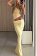 Rebadress One Shoulder Cut Out Waist Bodycon Maxi Dress