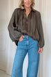 Rebadress Lapel Batwing Sleeves Zip Up Bomber Jacket