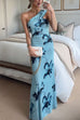 Rebadress Strapless Tube Floral Print Bodycon Maxi Dress
