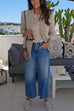 Notch Lapel Open Front Casual Blazer Jacket