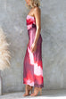 Off Shoulder Mesh Stretchy Tie Dye Maxi Dress