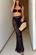 Rebadress Floral Lace Hollow Out Maxi Skirt