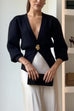 Rebadress Chic V Neck Button Up Sweater Cardigan