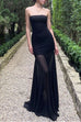 Rebadress Strapless Mesh Splice Bodycon Maxi Dress