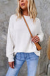Rebadress Crewneck Drop Shoulder Solid Pullover Sweater