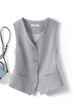 Rebadress V Neck Button Up Pocketed Blazer Vest