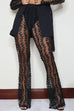Rebadress High Waist Sheer Lace Flared Pants