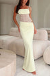 Rebadress Tie Shoulder Cut Out Lace Splice Maxi Cami Dress