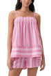Rebadress Striped Square Neck Cami Top and Shorts Lounge Set