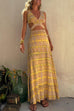 Rebadress V Neck Cut Out Side Split Tie Dye Maxi Dress