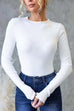 Rebadress Long Sleeves Slim Fit Basic Ribbed Knit Top