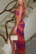 Rebadress Crop Cami Top and Cut Out Ruched Maxi Skirt Set