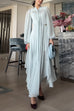 Tie Neck Lantern Long Sleeves Irregular Hem Maxi Dress