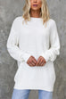 Rebadress Crewneck Drop Shoulder Solid Pullover Sweater