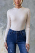 Rebadress Long Sleeves Slim Fit Basic Ribbed Knit Top