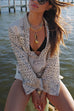 Rebadress Collared V Neck Shirt and Side Slit Shorts Vitamin Sea Print Set