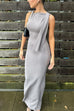 Rebadress Sleeveless Tie Knot Bodycon Maxi Dress