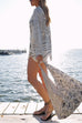Rebadress Collared V Neck Shirt and Side Slit Shorts Vitamin Sea Print Set