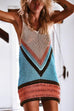 Rebadress Contrast Color Hollow Out Cover Up