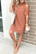 Rebadress V Neck Dew Shoulder Mini Dress