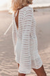 Rebadress Backless Hollow Out Knitting Cover Up Dress