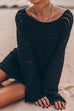 Rebadress Backless Hollow Out Knitting Cover Up Dress