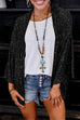 Rebadress Open Front Kimono Sequin Cardigan
